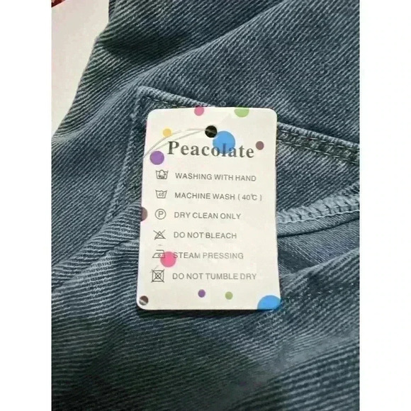 Girl's Youth Peacolate Blue Denim Jumpsuit Overalls NWT Size  13-14Y - Picture 11 of 13